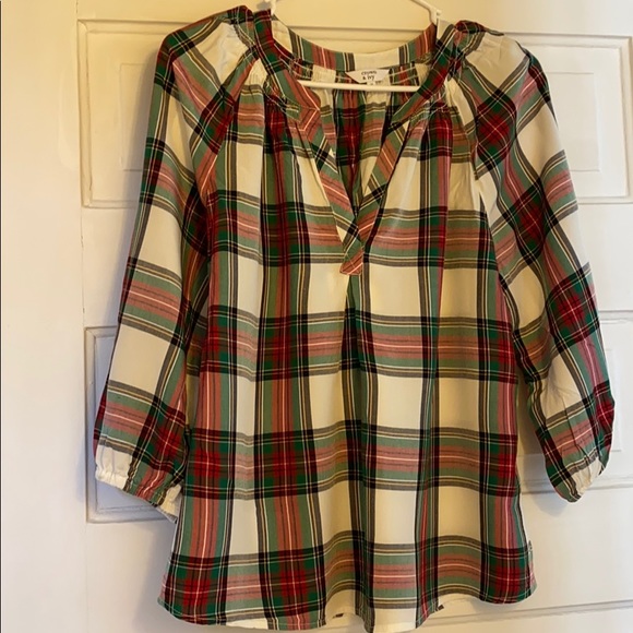 crown & ivy Tops - Plaid blouse